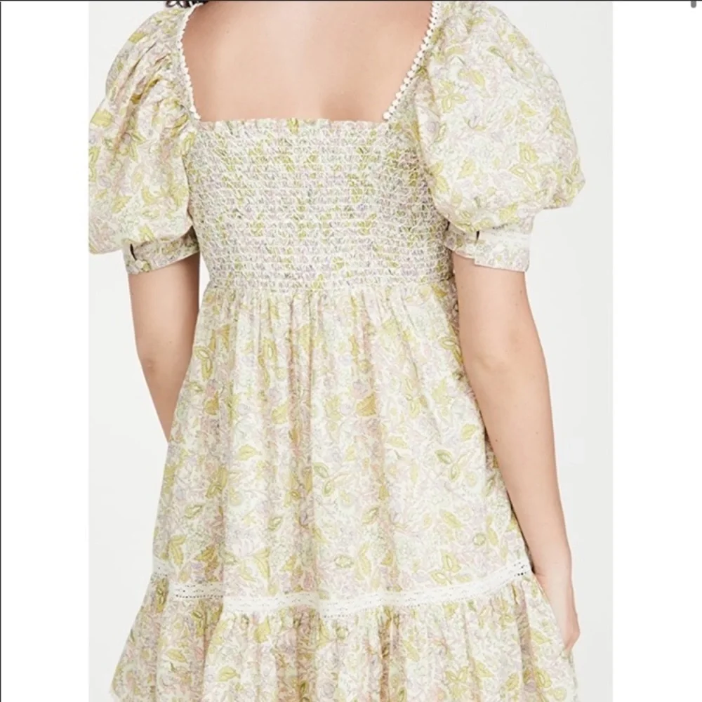 LOVE THE LABEL Square Neck Puff Sleeve Floral Mini Dress Size Large NWT - Picture 3 of 16